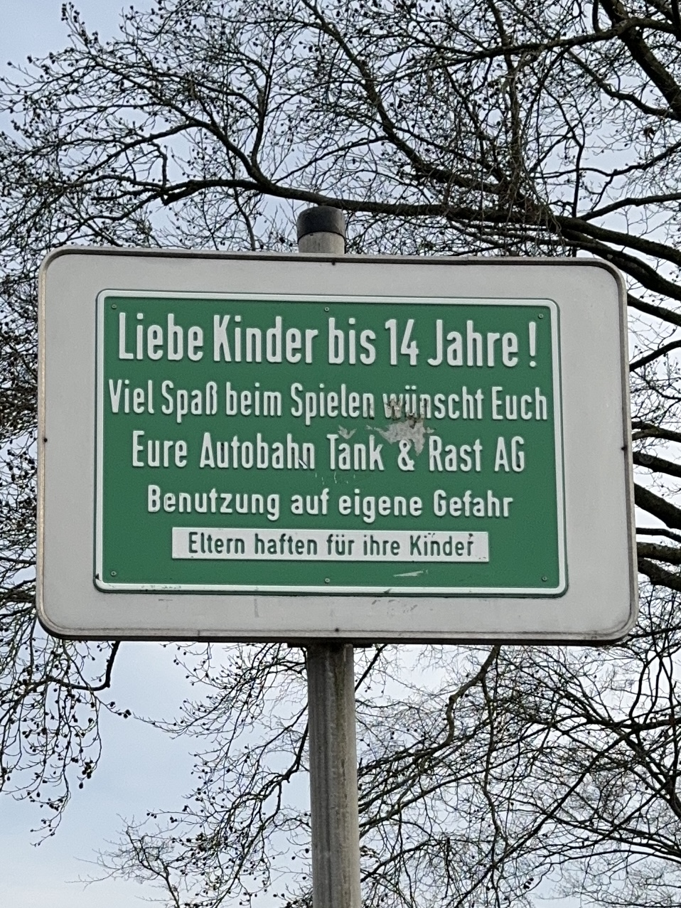 schlechtes Beispiel Schild