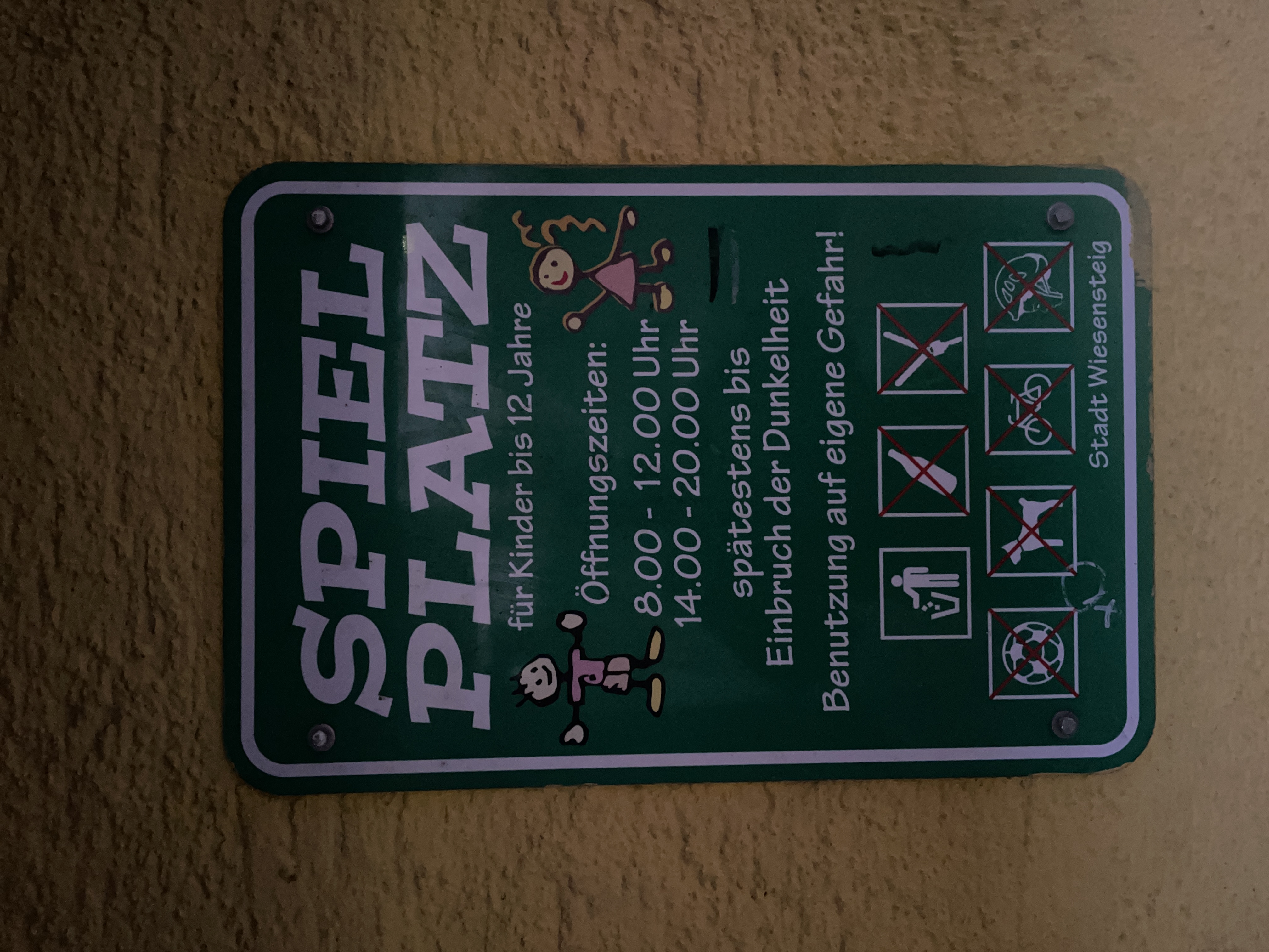 schlechtes Beispiel Schild